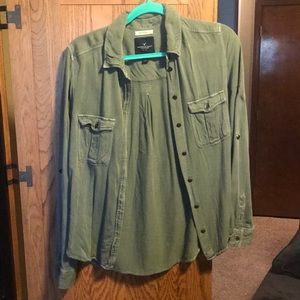 American eagle button up blouse